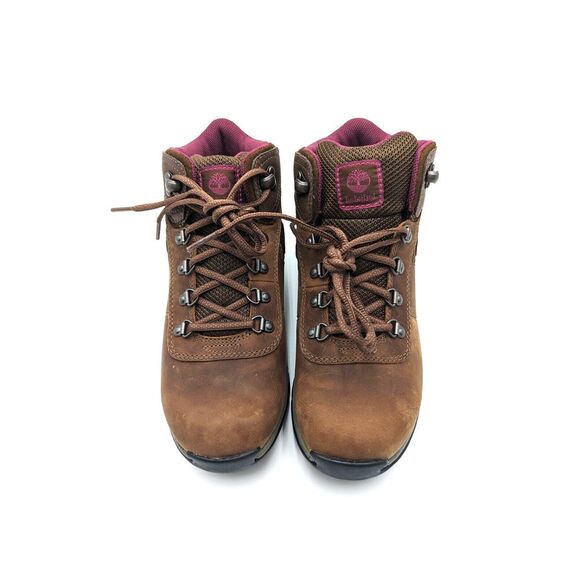 Timberland Mt. Maddsen Waterproof Mid Hiker Brown Full Grain Boots Womens 7M - Picture 11 of 13
